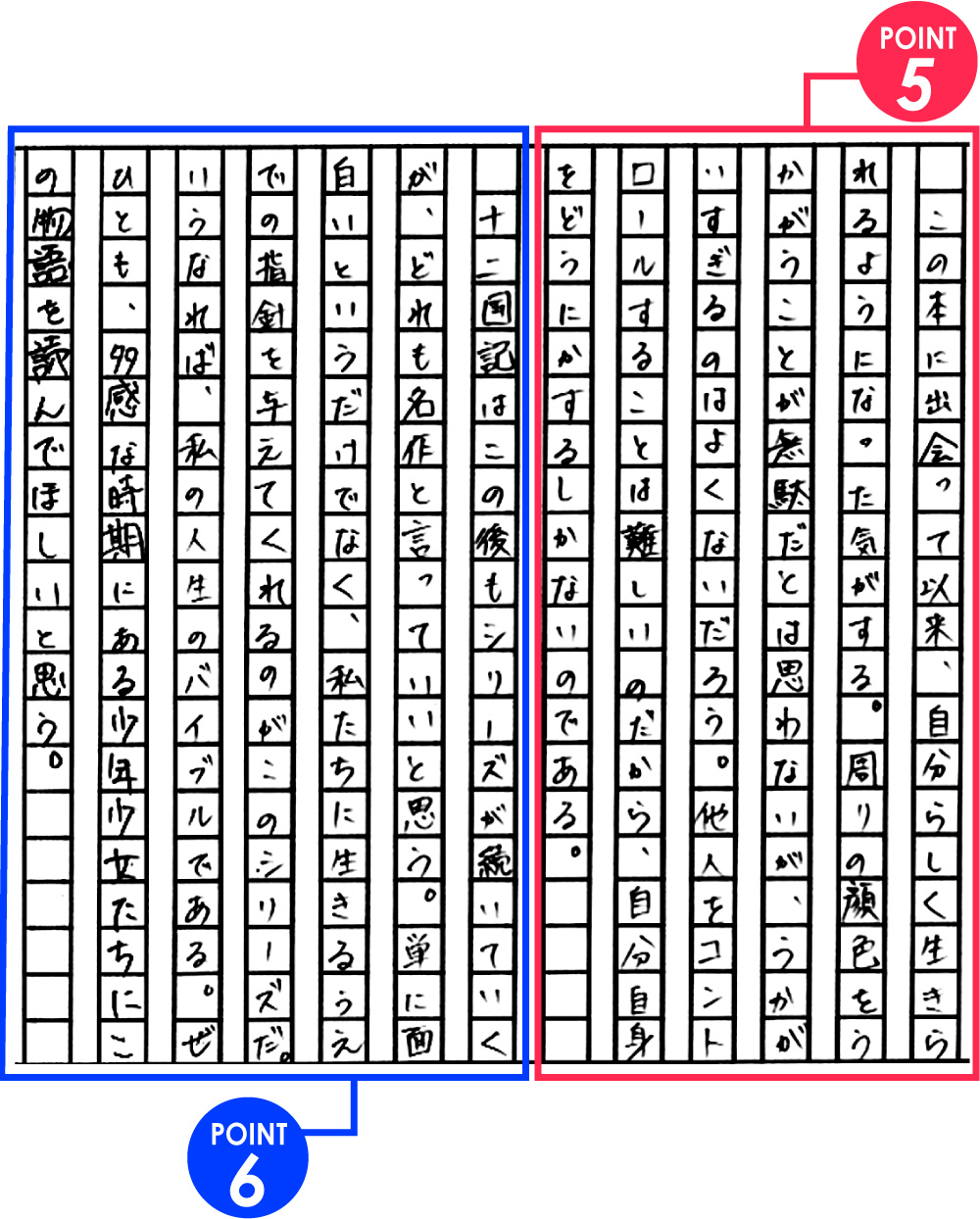 読書感想文のポイント③・④