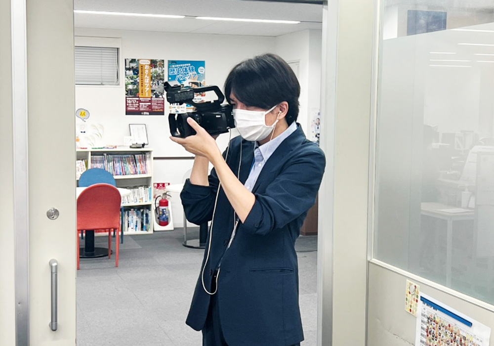 「おうちで授業参観」撮影風景