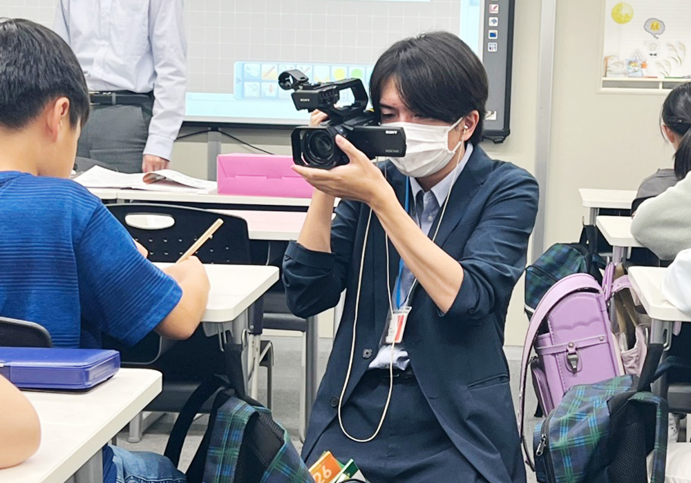 「おうちで授業参観」撮影風景